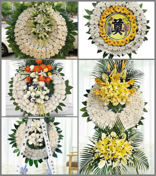 山东济宁泗水县大黄沟乡南崇义村花圈速递